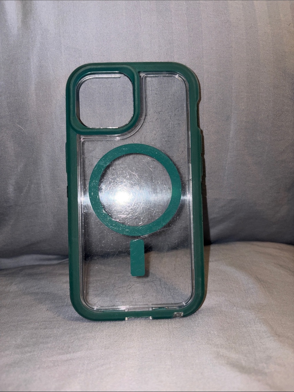 OtterBox Clear Case with Green Trim and Magnetic Ring